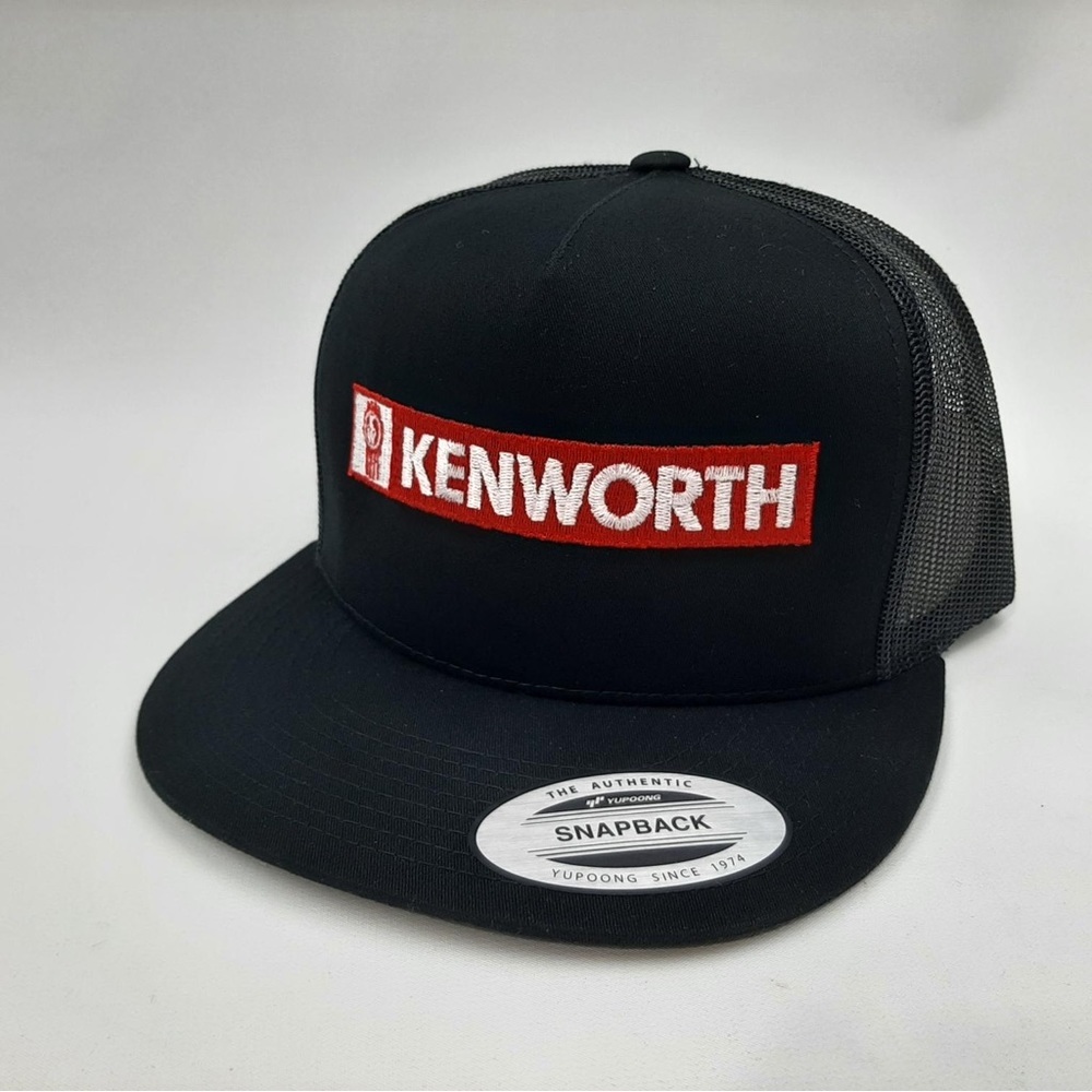 Kenworth Embroidered Patch Trucker Mesh Snapback Hat Cap